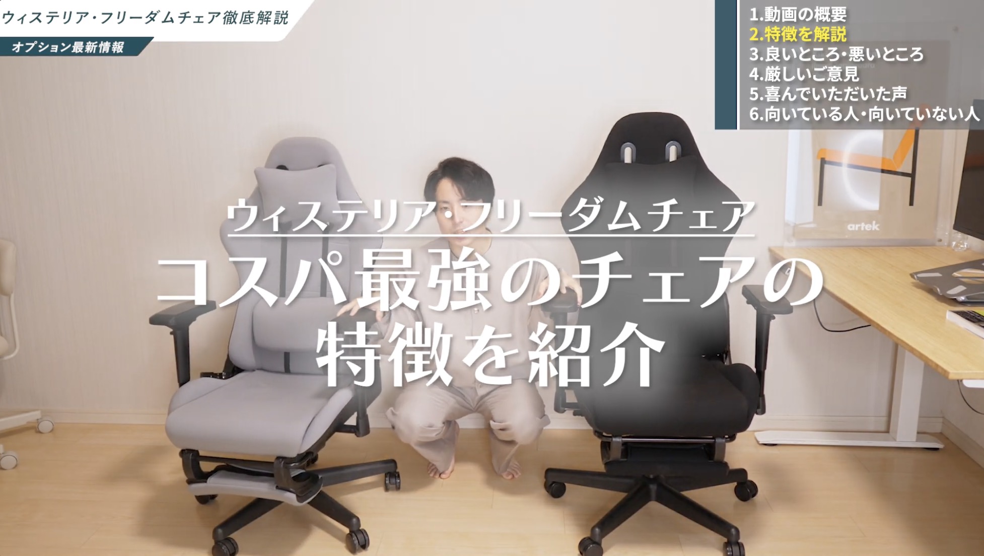 ウィステリア・フリーダムチェア】神コスパのゲーミングチェアを比較 